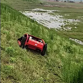 Remote-control mower for riverbanks