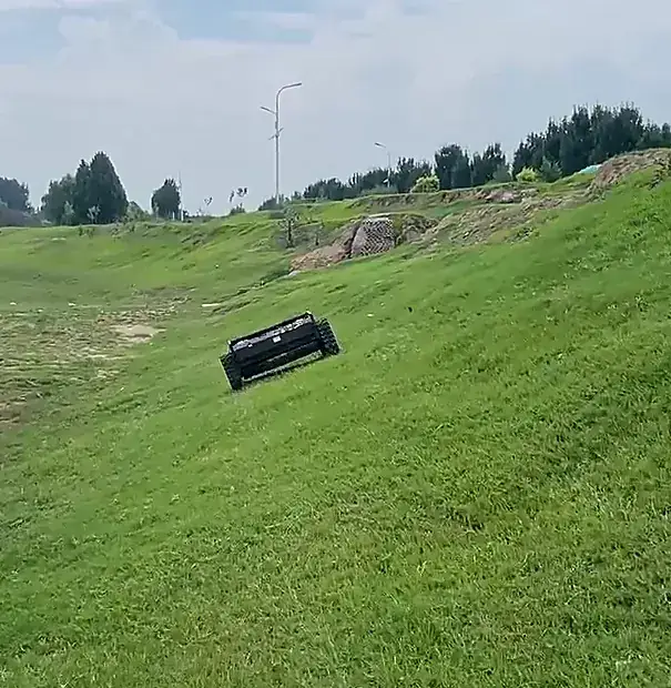 Remote-control mower for roadsides