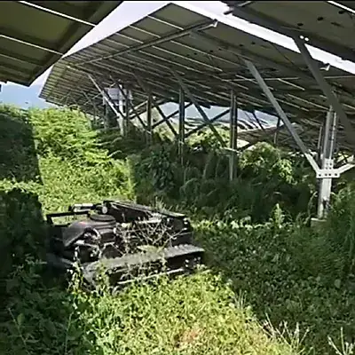 Remote-control mower for solar farms