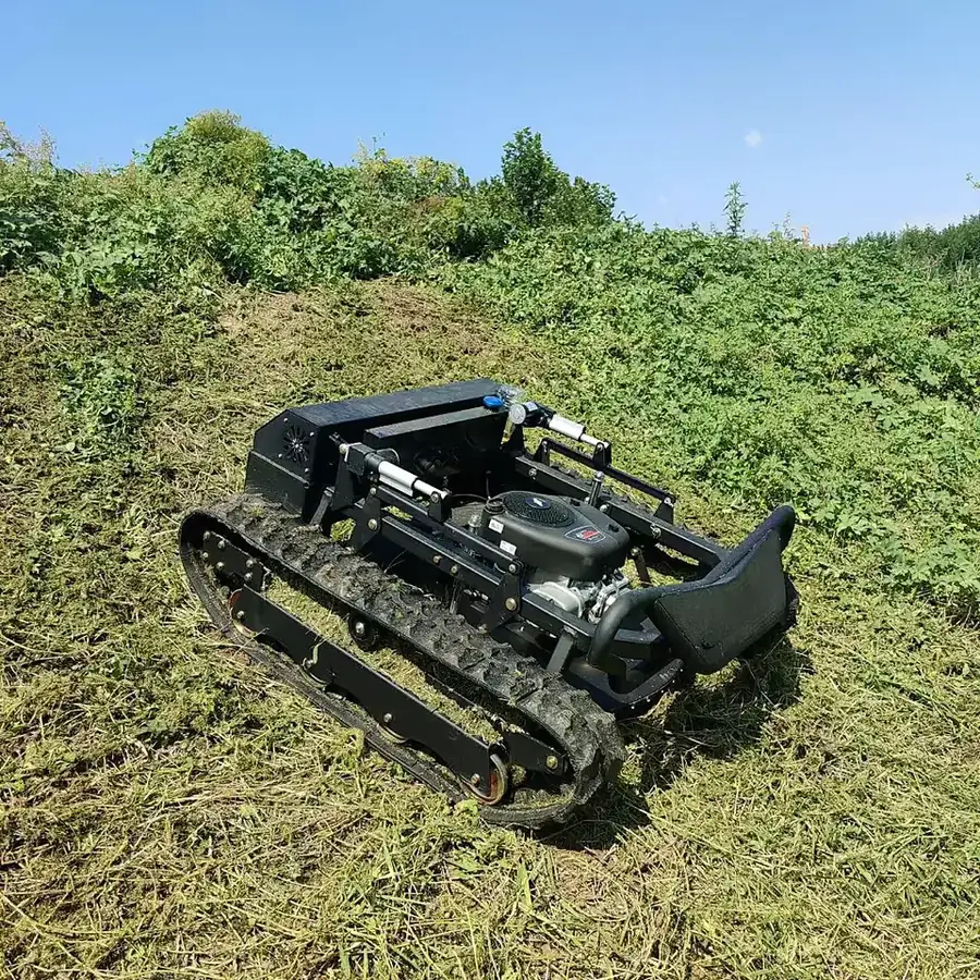 Remote-control mower for steep slopes