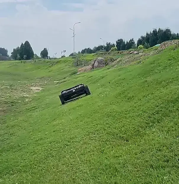 Remote-control mower for roadsides